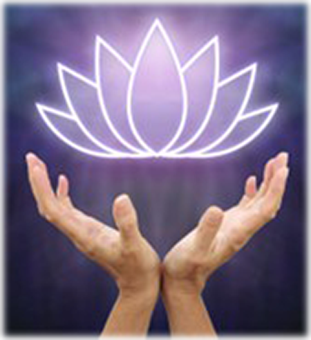 hands with lotus